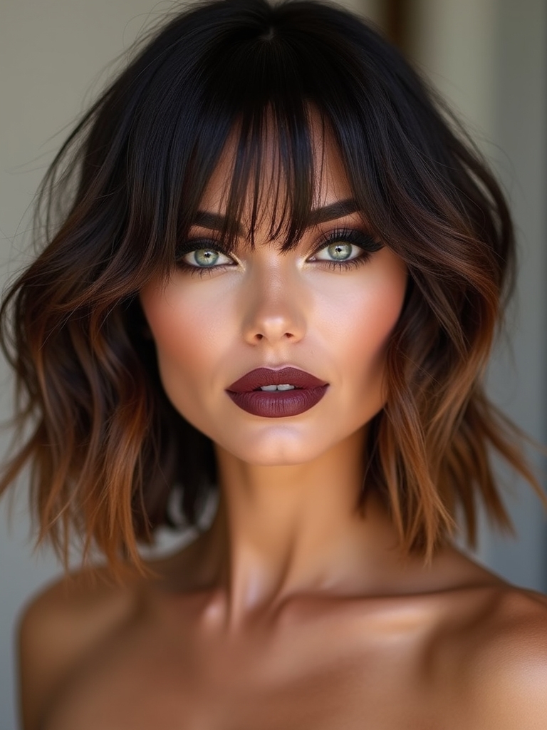 layered mid length hair movement