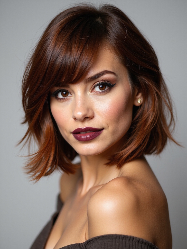 layered shag with swoop