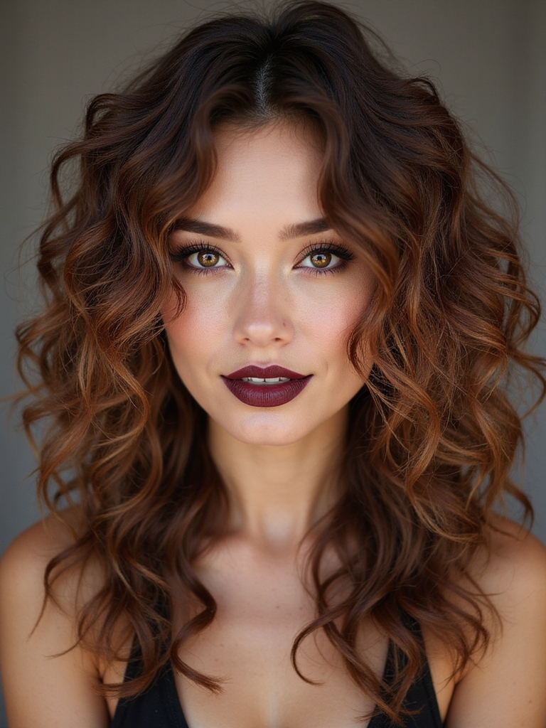 layered tousled curly longhair