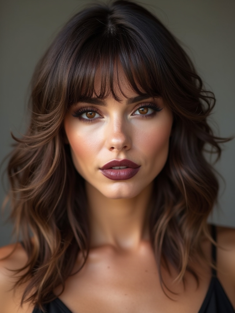 layered wispy bangs styling