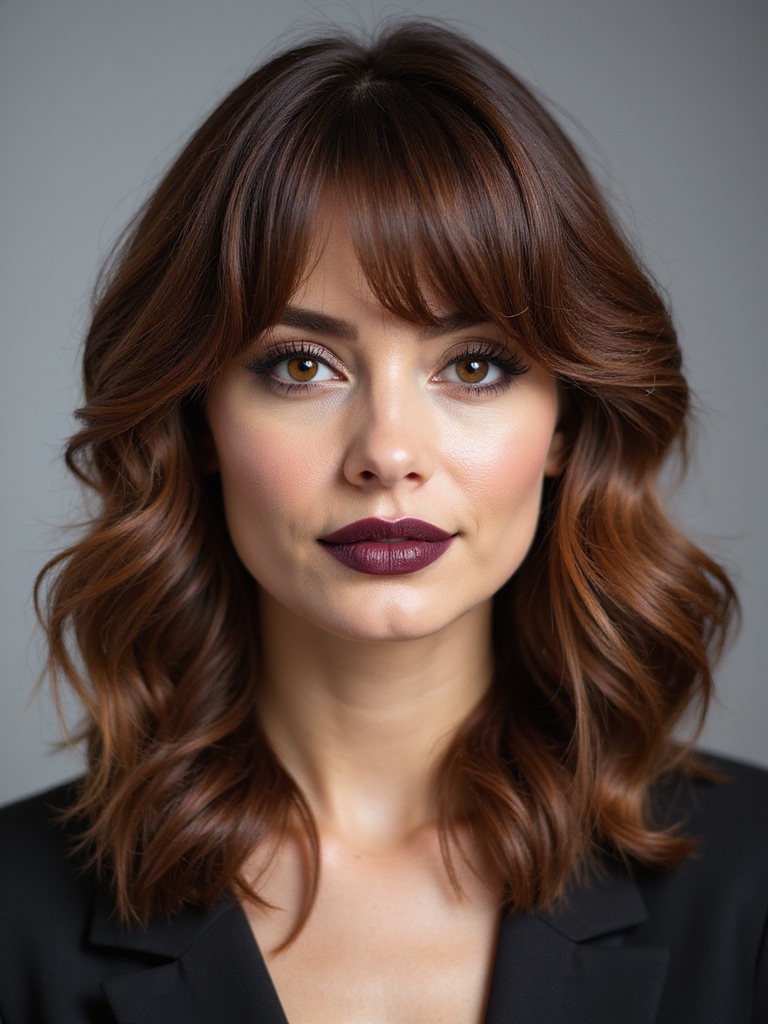 layered wispy textured bangs