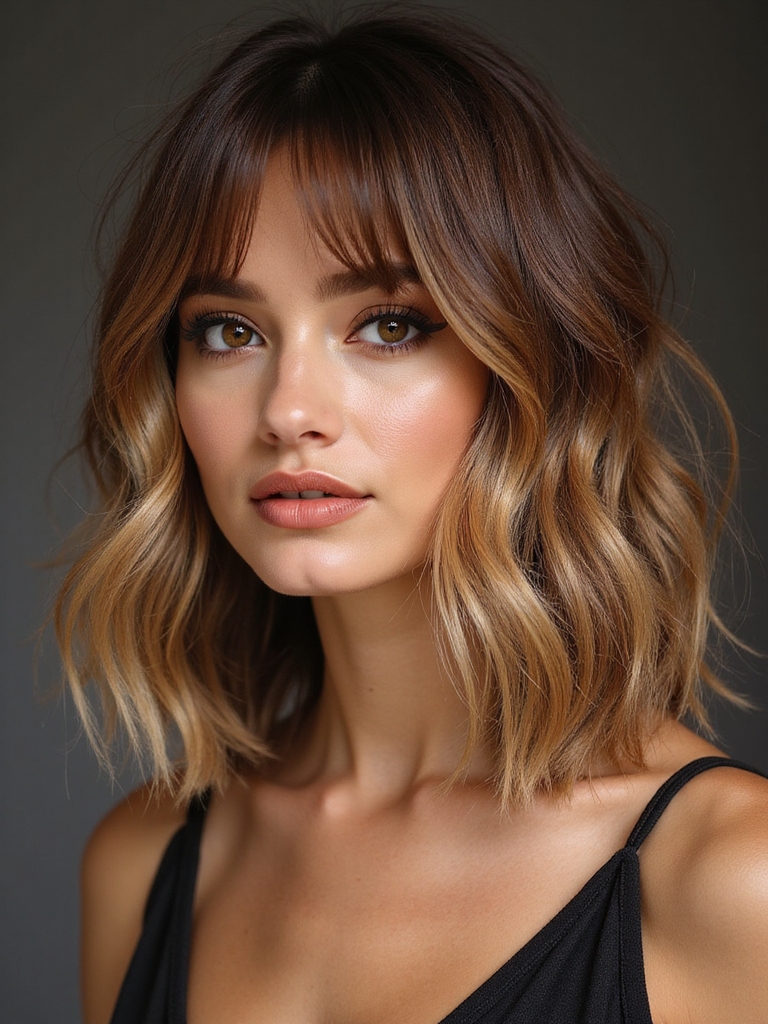 layers accentuating cheekbone shape