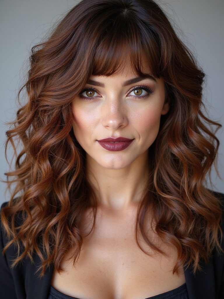 layers and side bangs