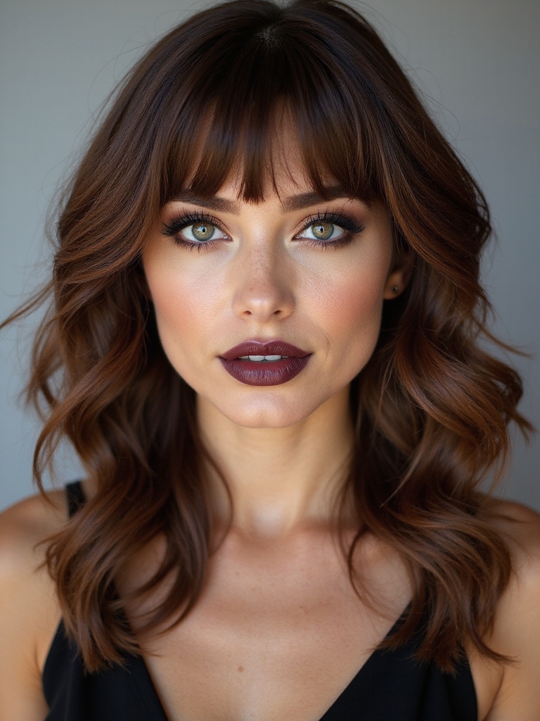 lifted textured micro bangs