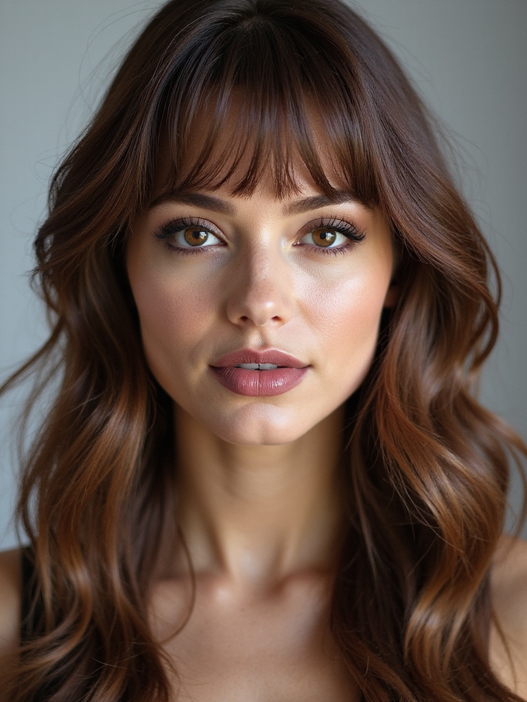 light lifted soft curved bangs