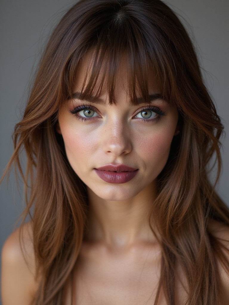 lightweight feathered brow grazing fringe