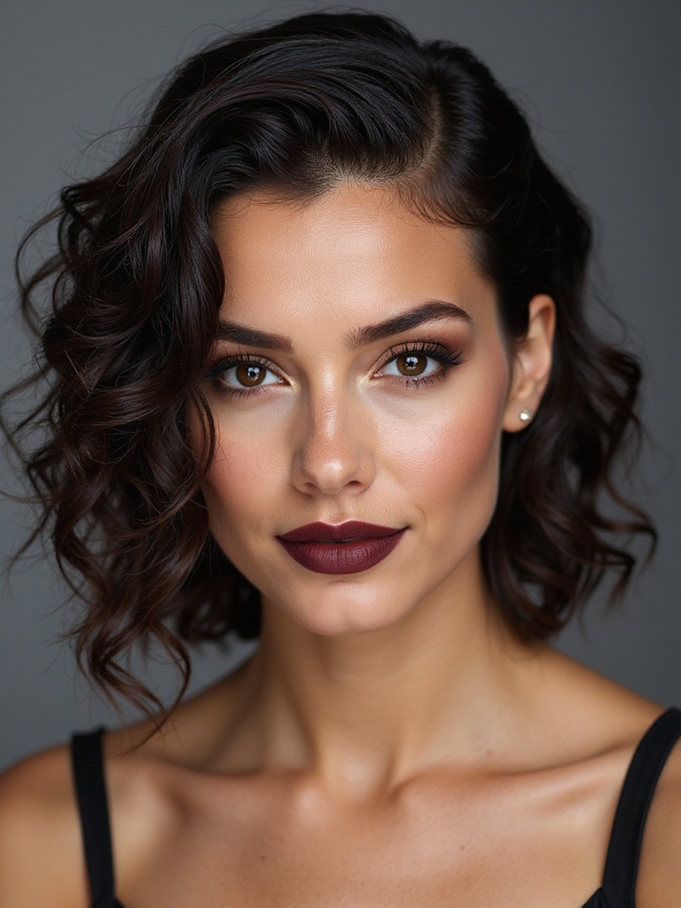 lightweight gel slick back curls