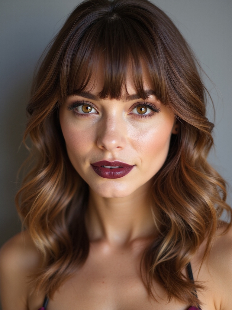 lightweight side swept polished look