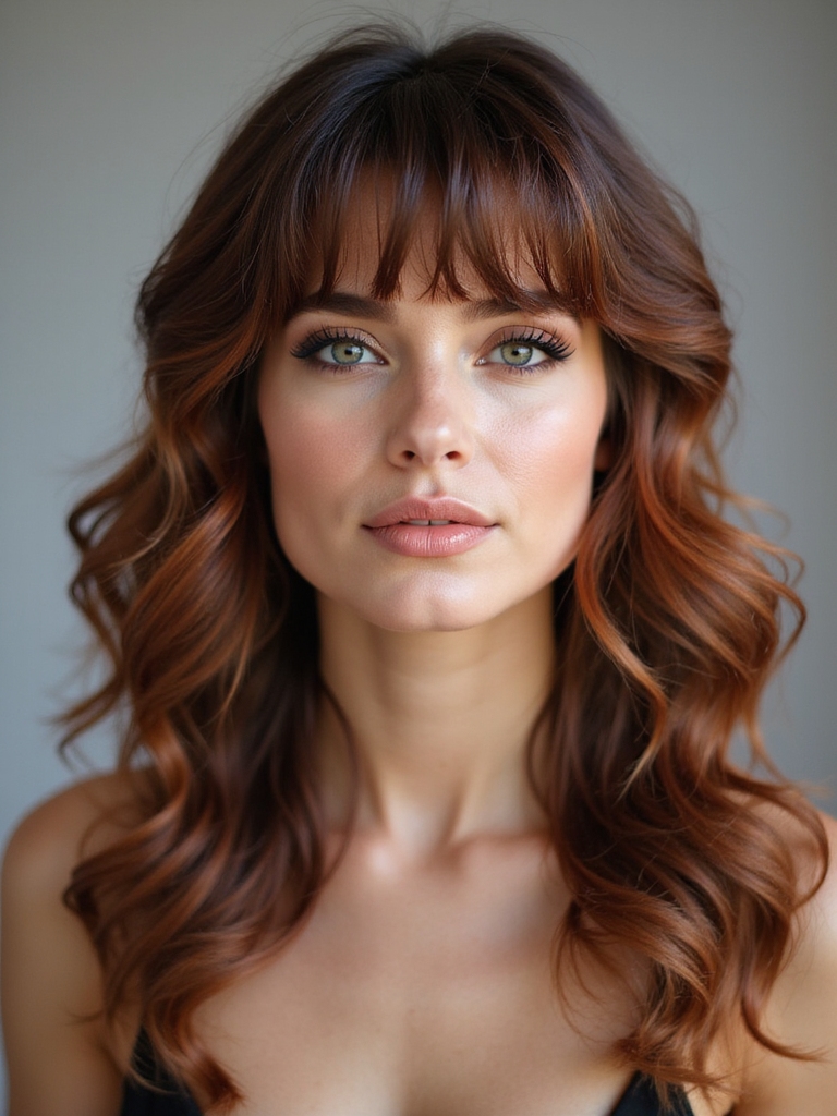 lightweight textured wispy bangs