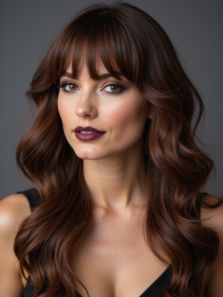 long draped side bangs