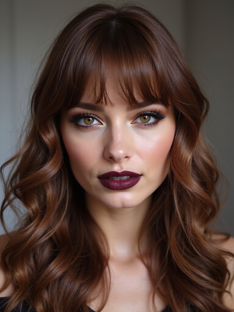 long hair wispy bangs