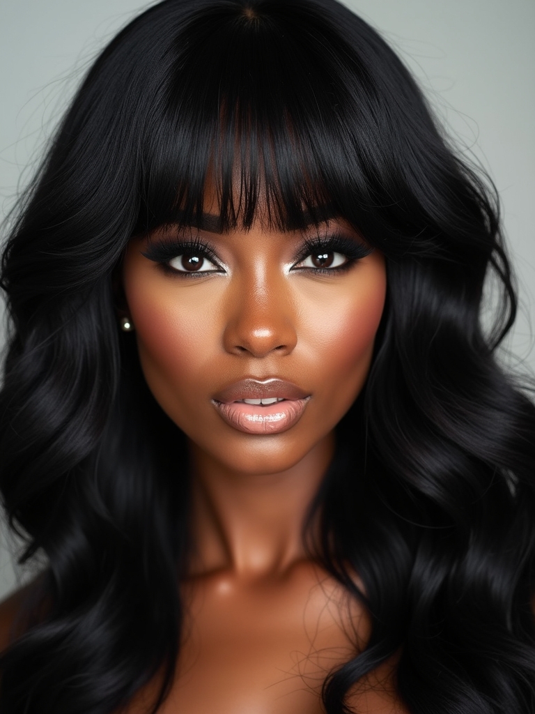 long layers wispy bangs