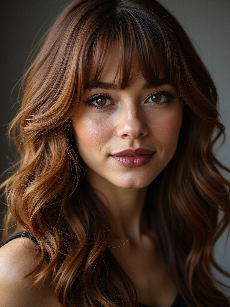 long side bangs blend