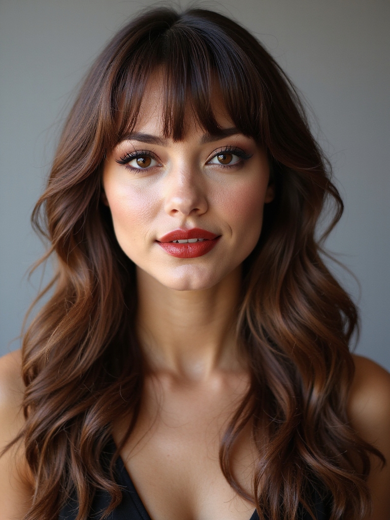 long side swept face framing layers