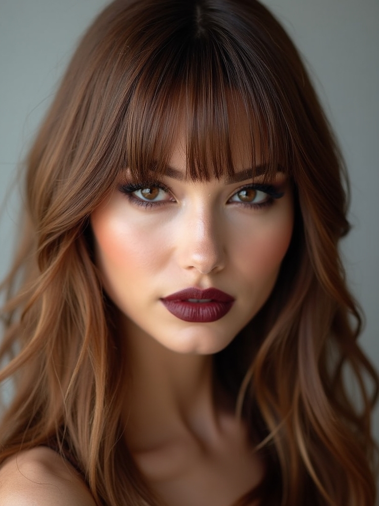 long soft face framing bangs