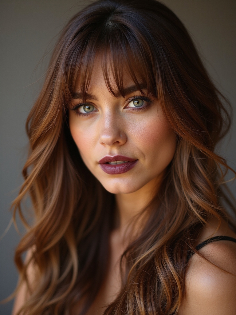 long soft face framing fringe