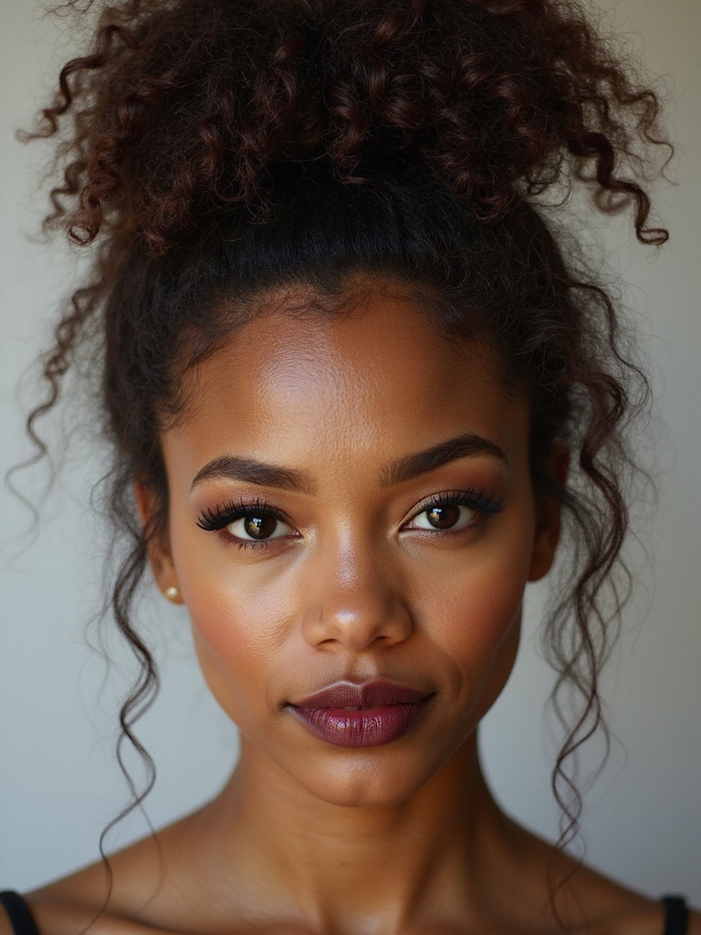 loose diffused voluminous messy bun