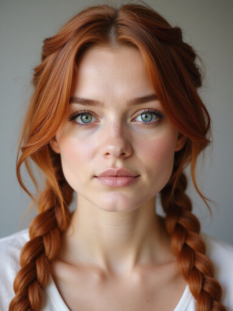 loose dutch braids with face framing