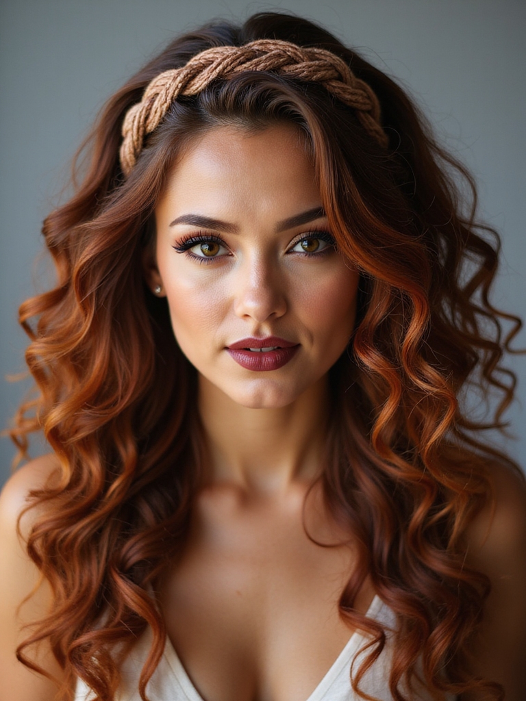 loose finger tugged crown braid