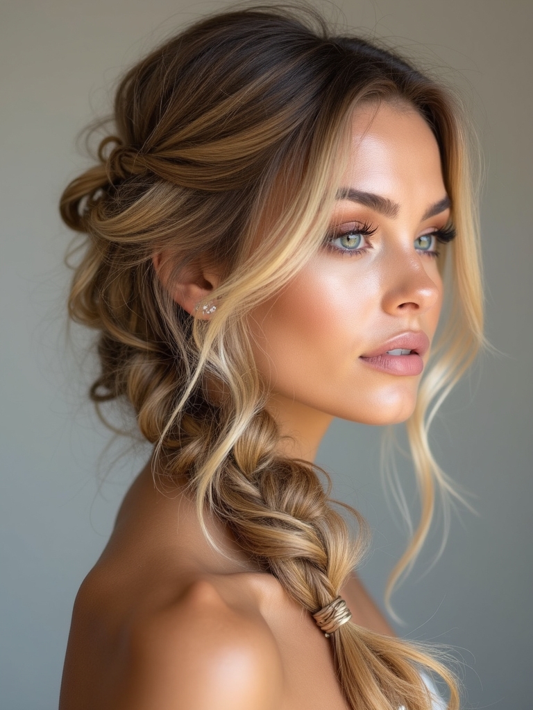 loose flirty side braid