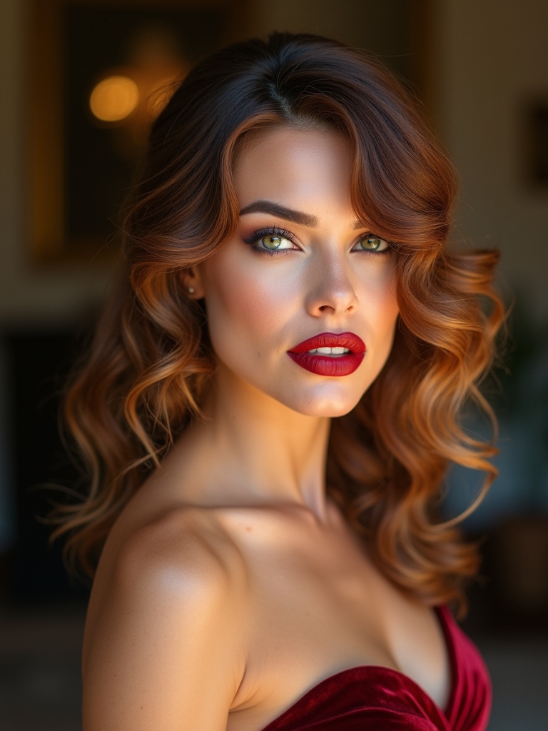 loose low chignon with tendrils