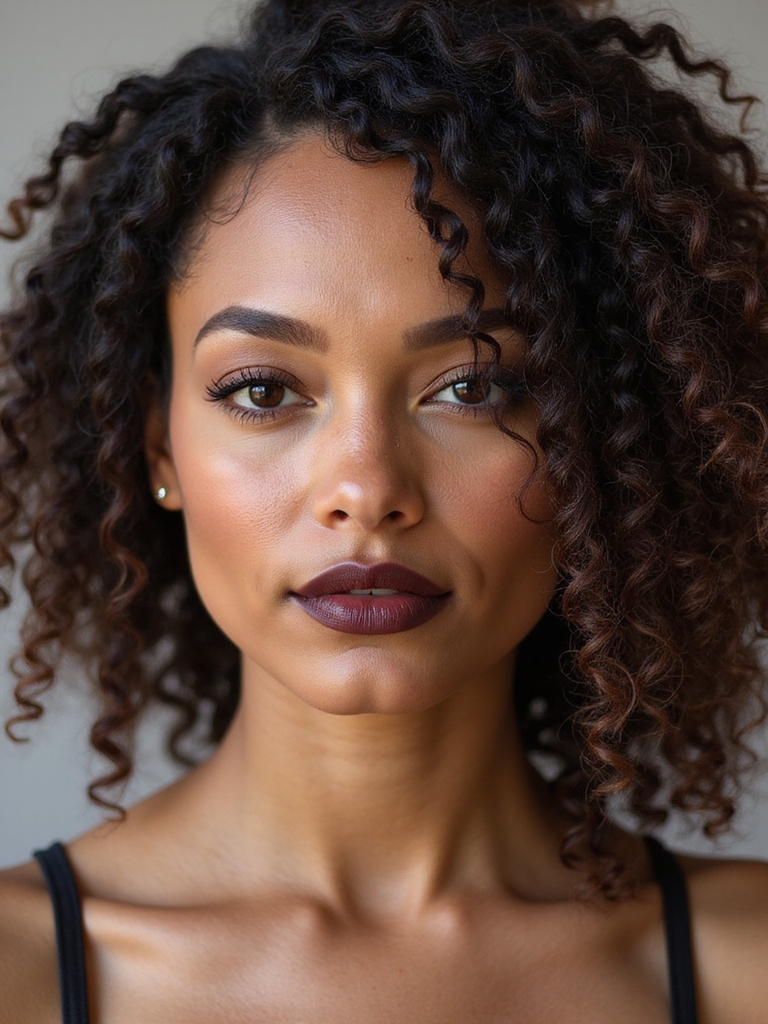 loose low curly chignon