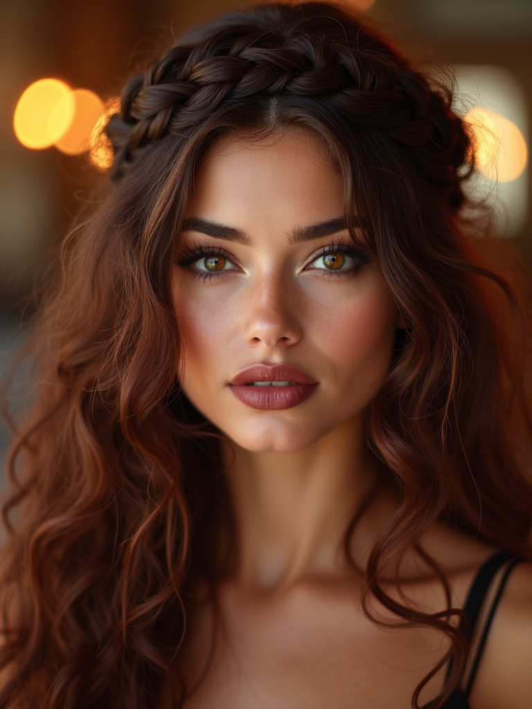 loose romantic crown braid