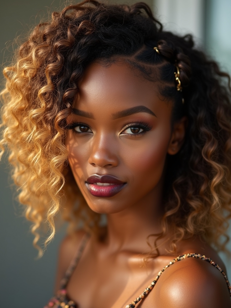 loose side braid with elastics