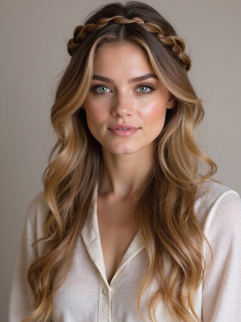 loose textured boho dutch braid