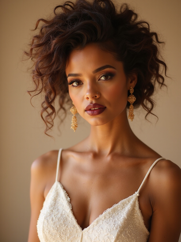 loose textured low bun