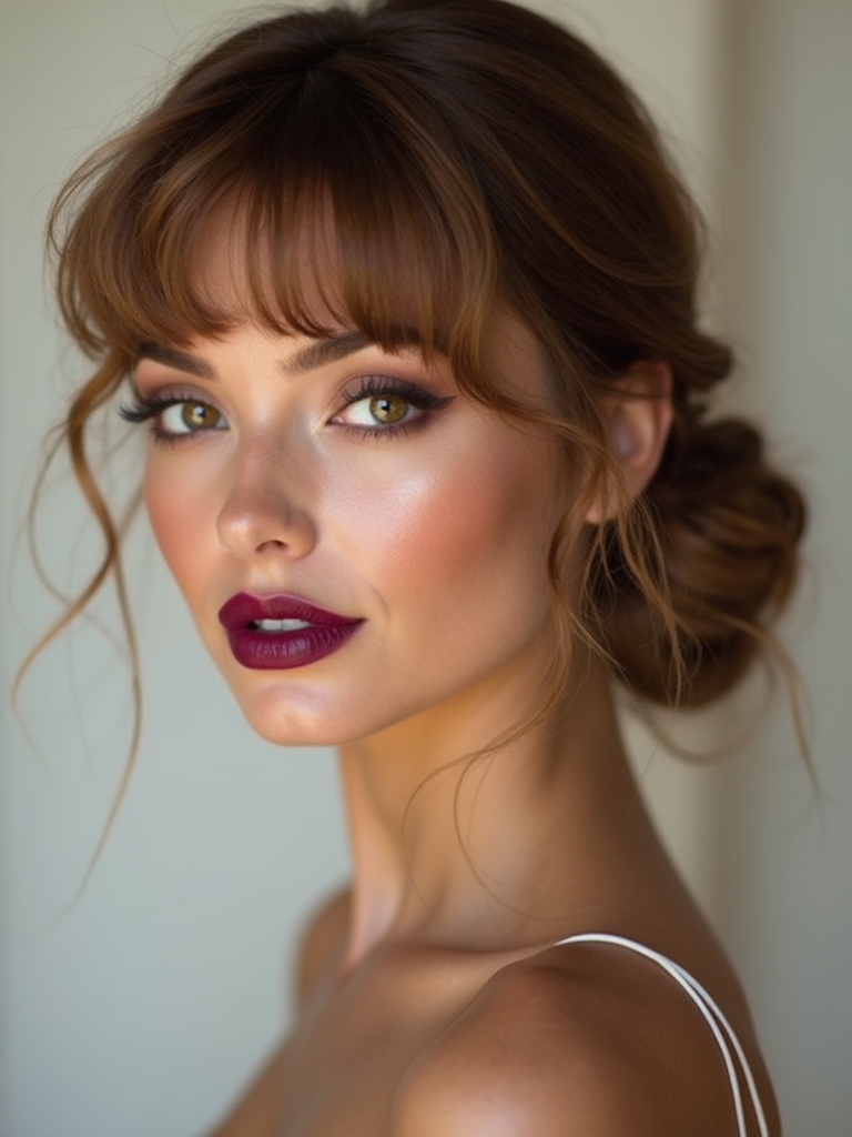 low ribbon accented soft bun