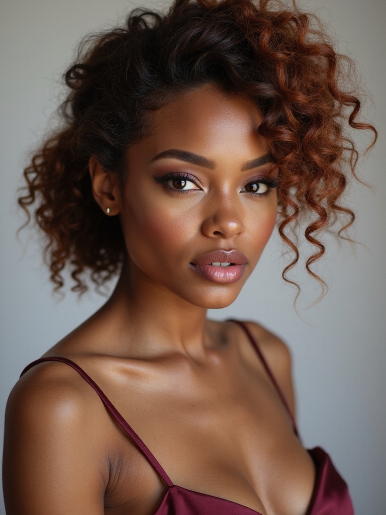 low romantic curly bun