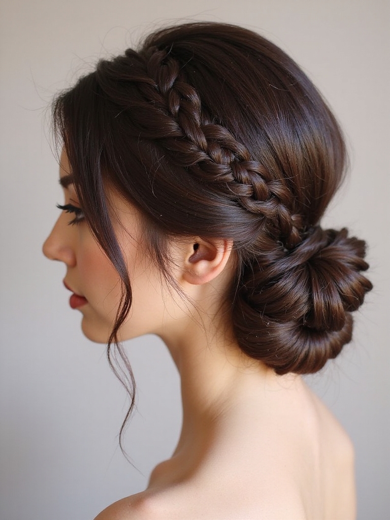 low side braided bun