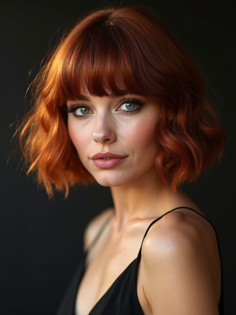 map exact flattering bangs length