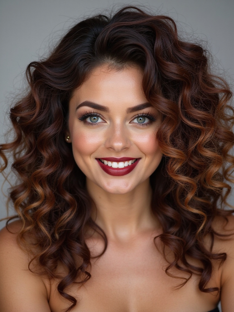 medium heat protected chunk curls