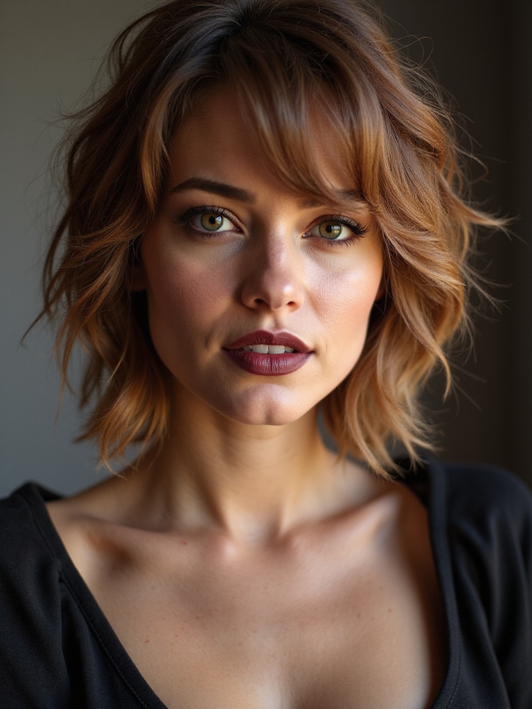 messy textured short fringe
