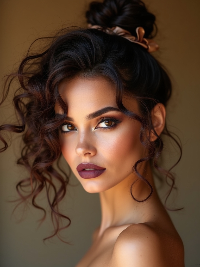 messy top knot bow