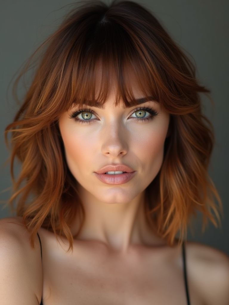 micro bangs elongate round faces