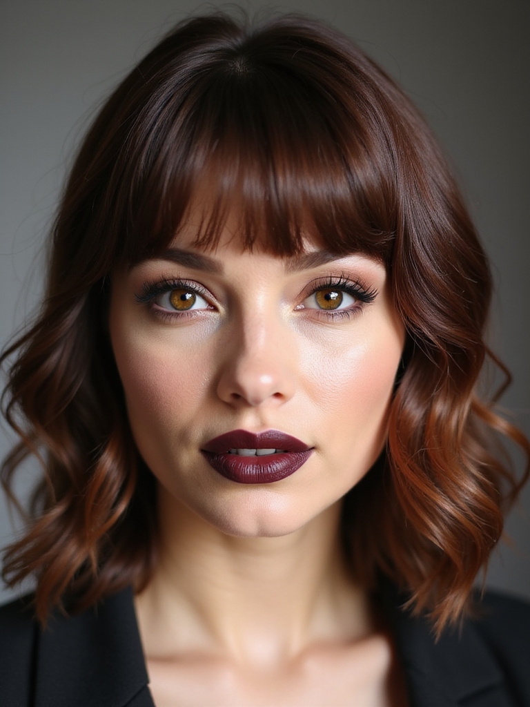 micro bangs with layers