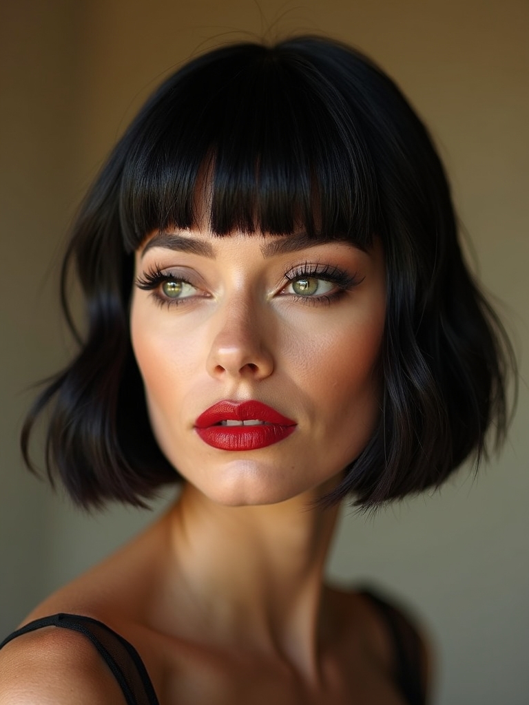 mini bangs on bobs