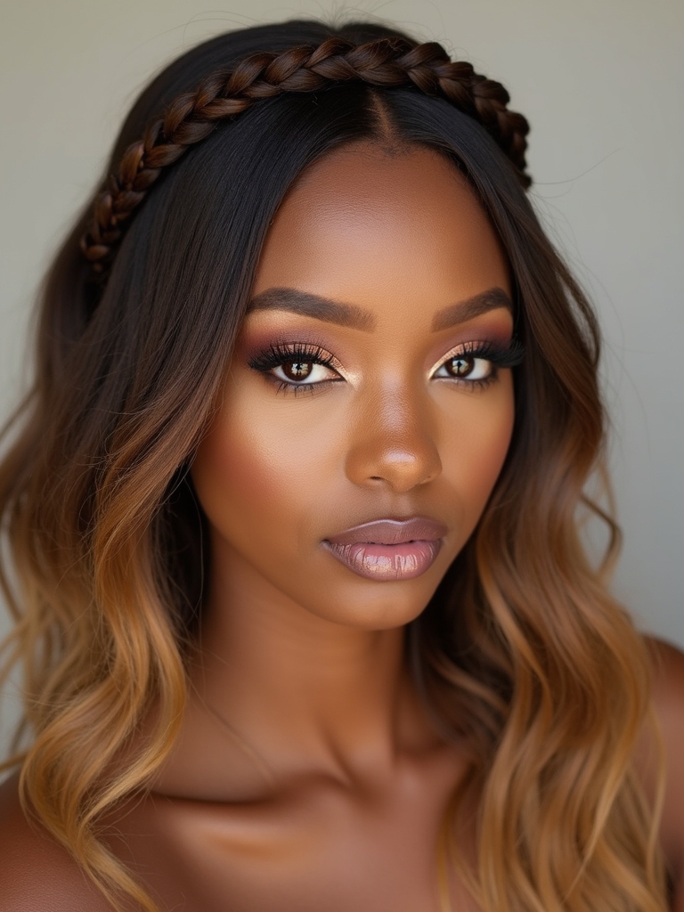 mini braided faux headband