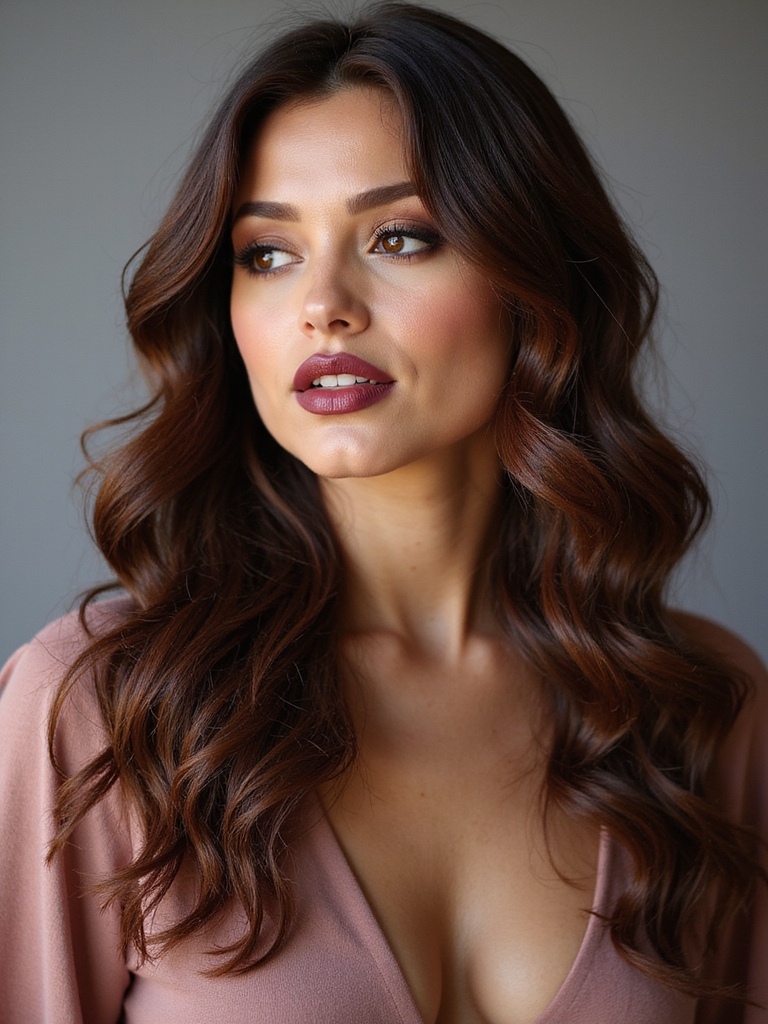 moisture rich side part curls