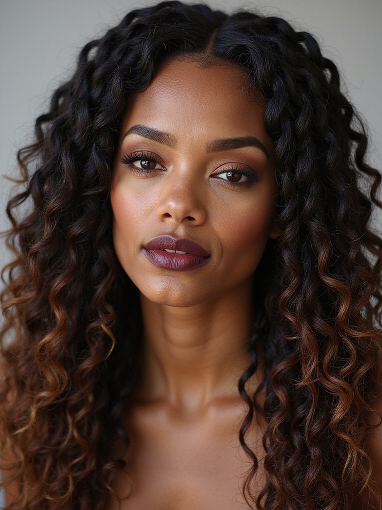 neat parted double dutch curls