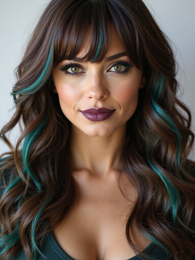 neon accented micro fringe flair