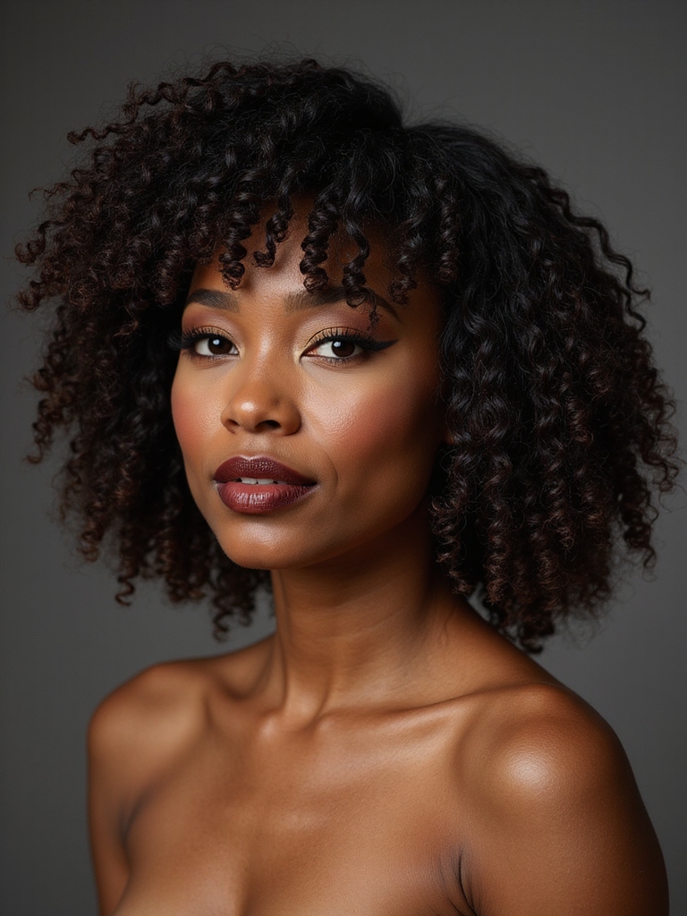 piecey bangs define coils