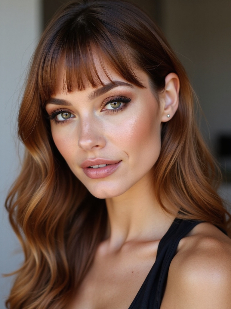 piecey textured baby bangs