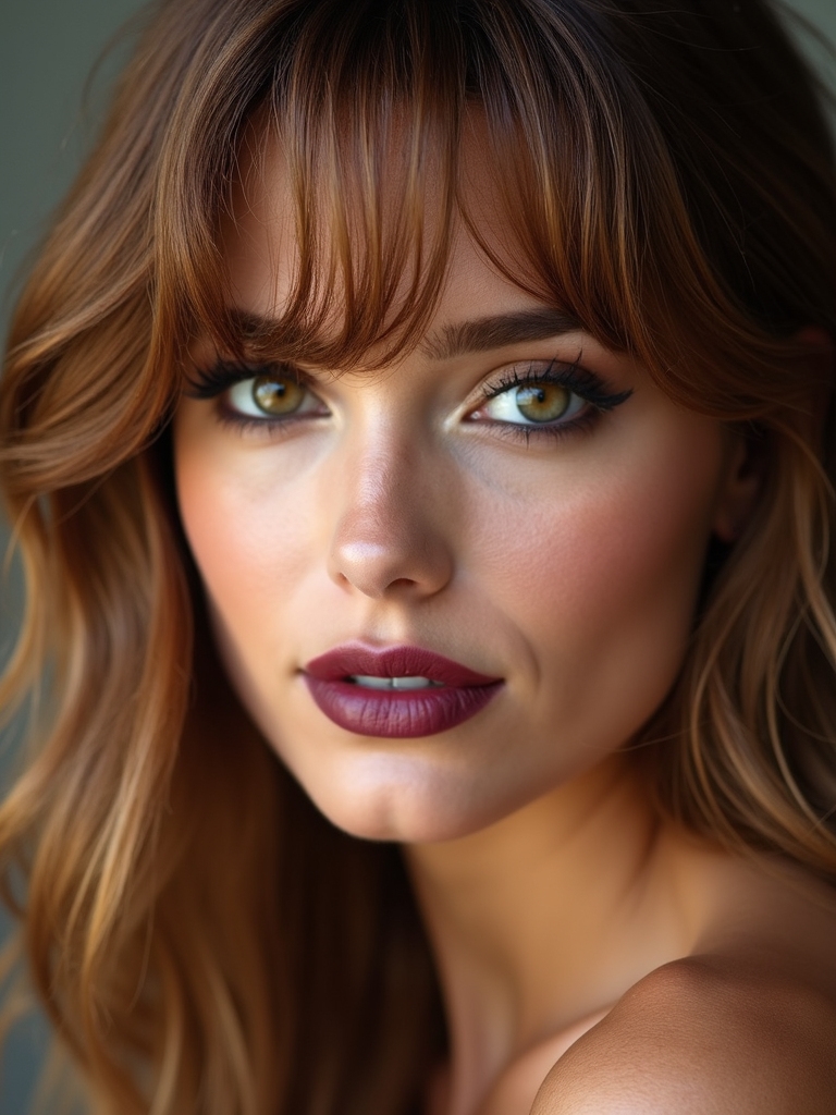 piecey textured side bangs