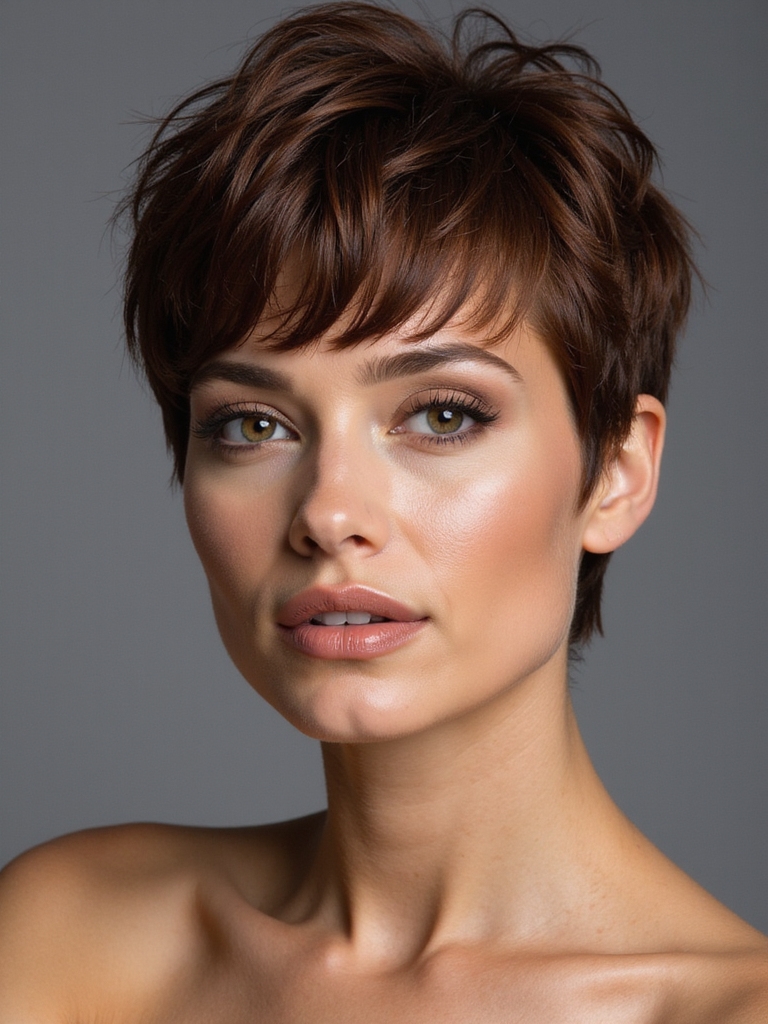 pixie with wispy bangs