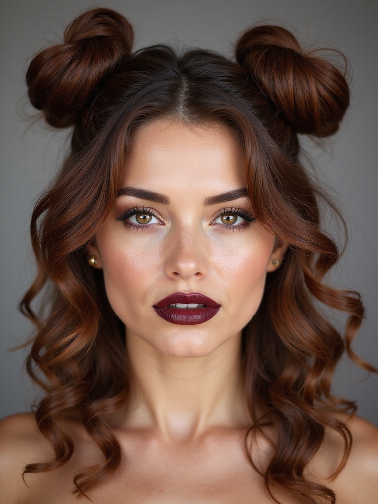 playful double messy curly