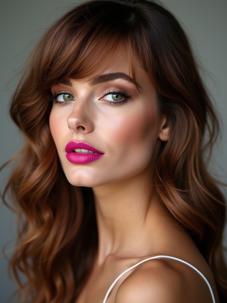 playful low maintenance angled fringe